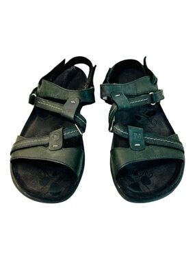 Merrell “Swivel” Black Leather Strappy Hiking Sandals size 7